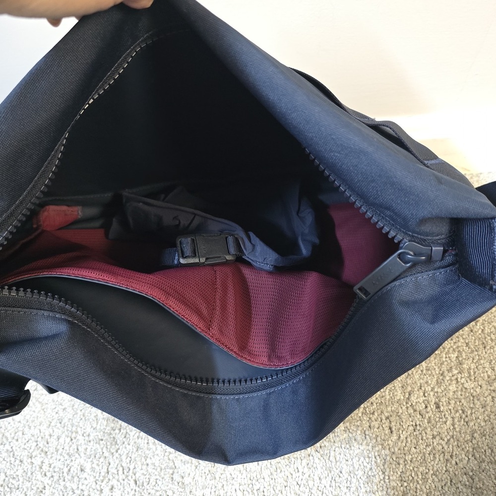Away Travel Navy Blue Canvas Messenger Bag - Picture 2 of 5